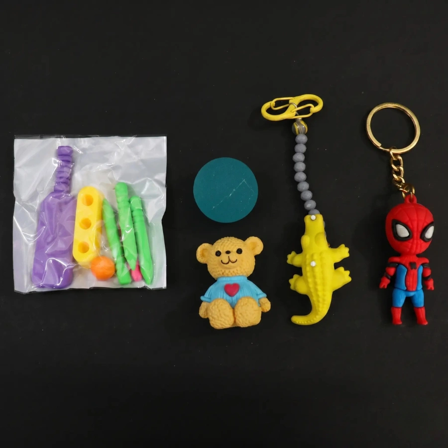 kids party favor set – cute teddy toy, animal keychain & creative play kit kids party favor set – cute teddy toy, animal keychain & creative play kit