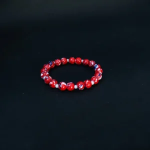 cosmic red beaded bracelet