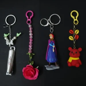 Cute Character & Floral Keychain Collection