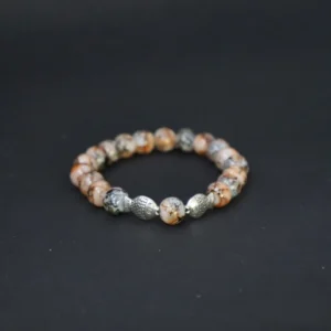 dual silver fish marbled bracelet
