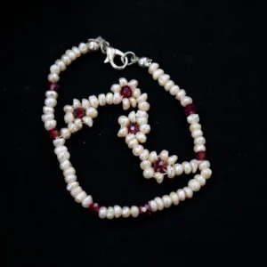 pearl daisy chain bracelet